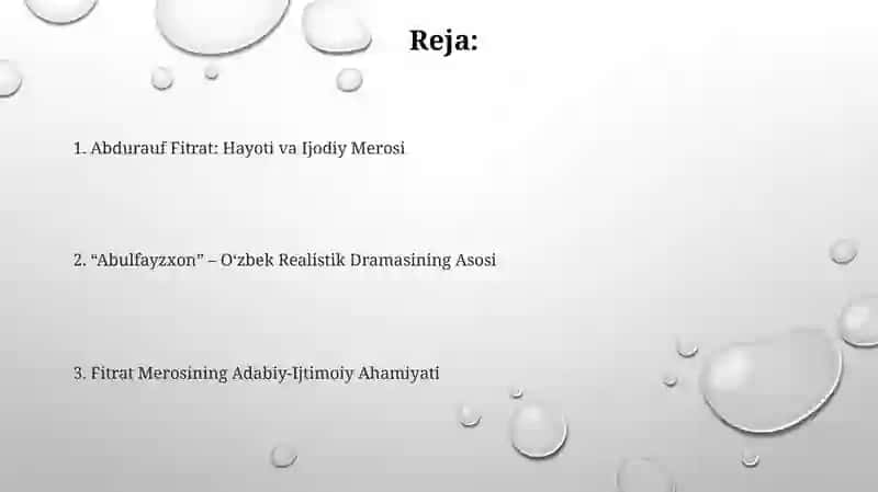 Abdurauf Fitratning hayoti va ijodiy faoliyati 2