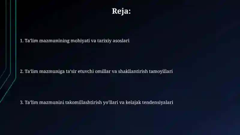 Ta'lim mazmuniningbelgilanishivauningtarixiyxarakteri 2