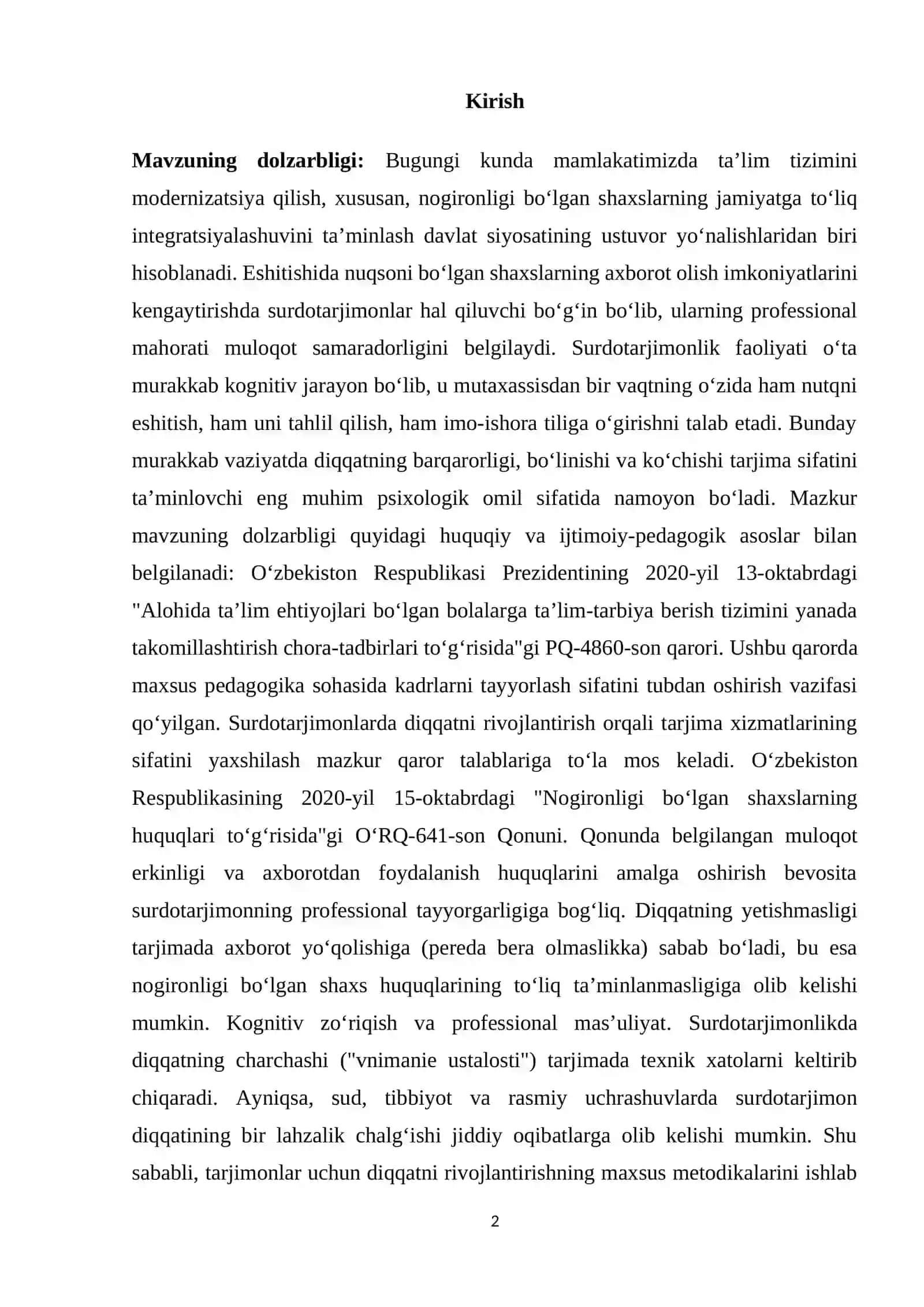 SURDOTARJIMONLIK FAOLIYATIDA DIQQATNING AHAMIYATI 2