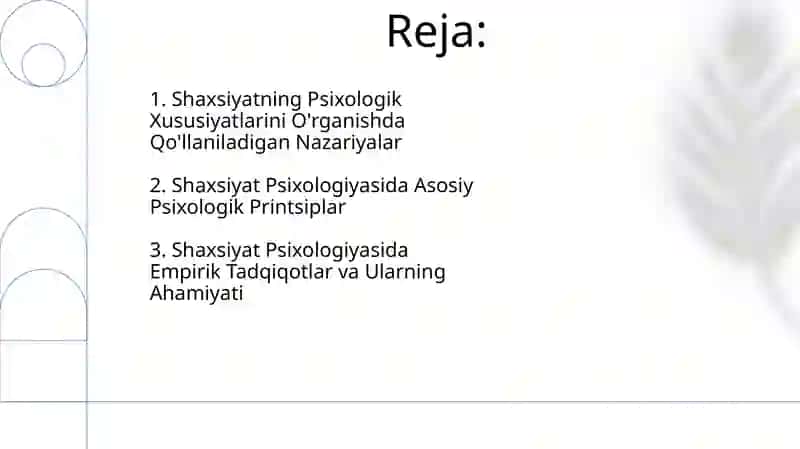 Psixologiya fanining tamoyillari 2