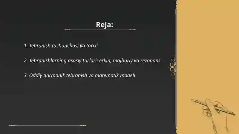 Tebranishlar haqida umumiy malumotlar 2