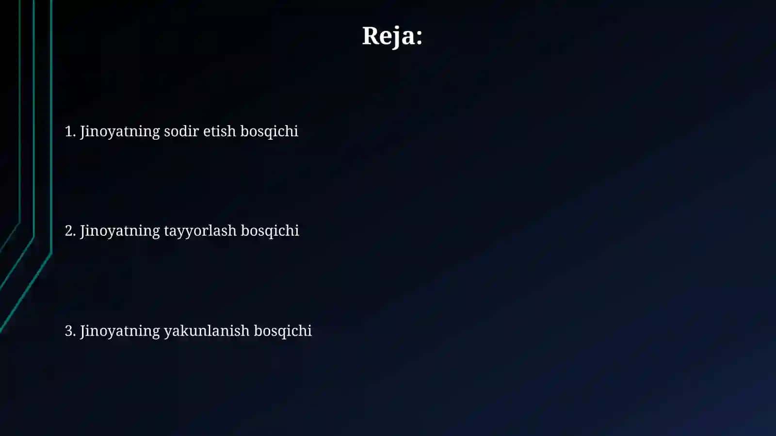 Jinoyat bosqichlari 2