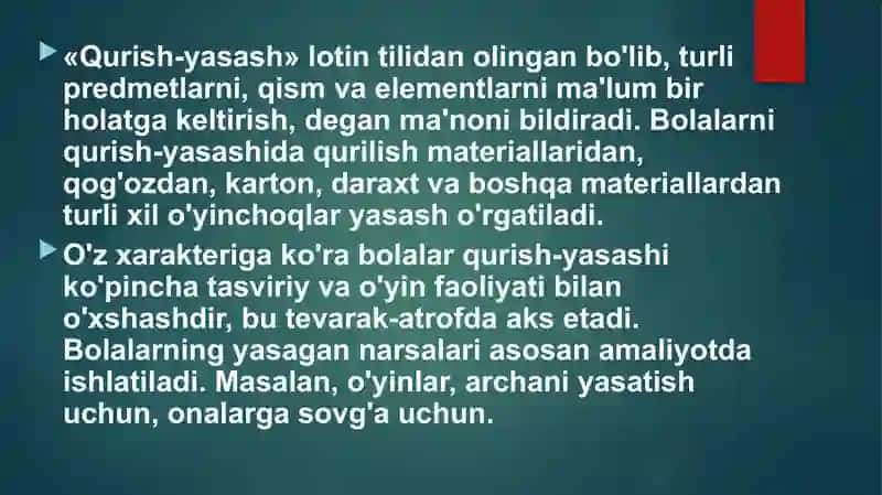 KATTAYOSHDAGI BOLALAR GURUHIDA QURISH-YASASH MASHG‘ULOTLARI 2