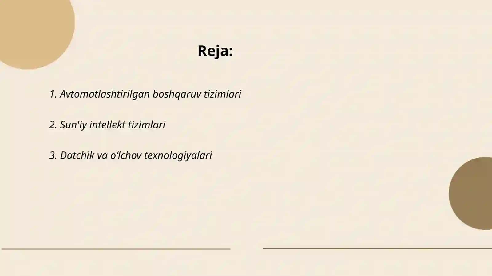 Avtomatlashtirilgan boshqaruv tizimlari 2