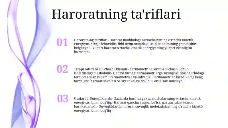 Temperaturani O'Lchash Odamda, Gazlarda, Sutuqliklarda 2