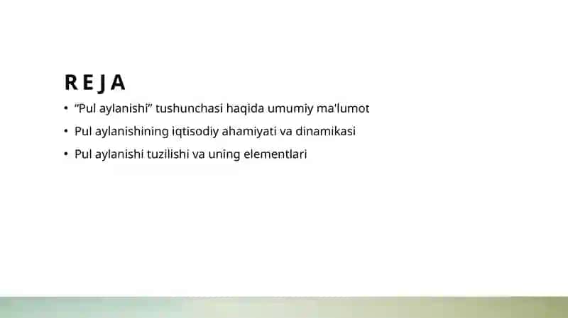 Pul aylanmasy 2