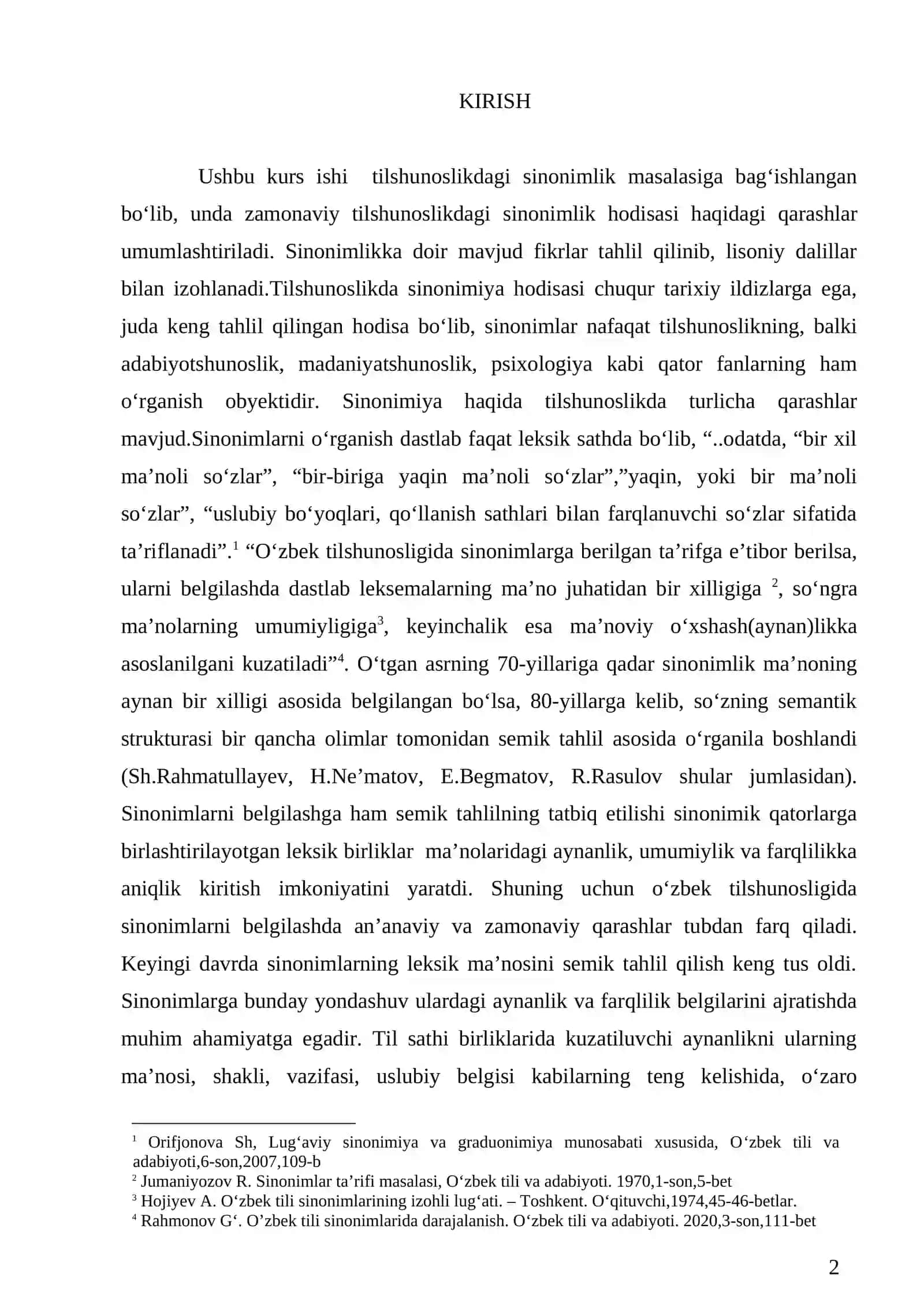 SINONOMIYA VA DARAJALANISH MUNOSABATI 2