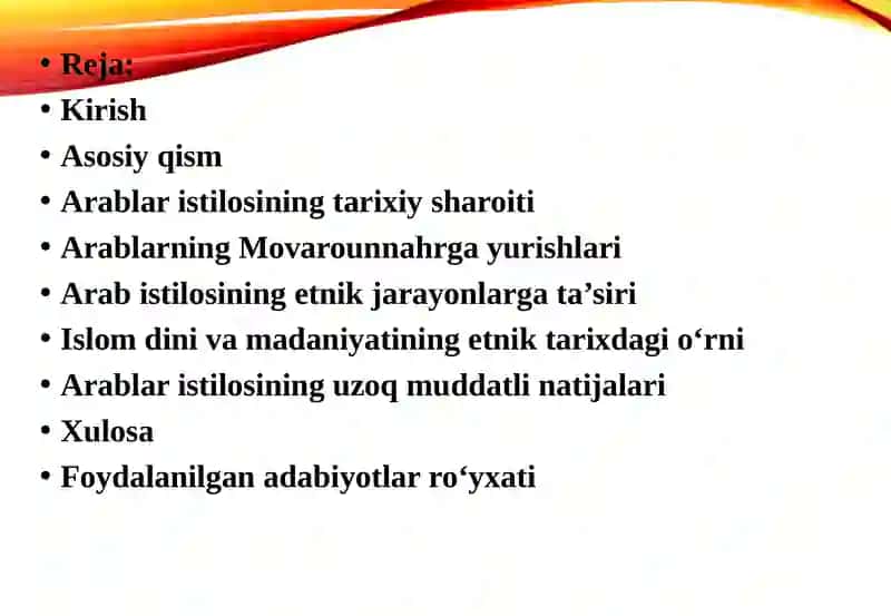 Arablaristilosivaularning etnik tariximizdagio‘rni 2