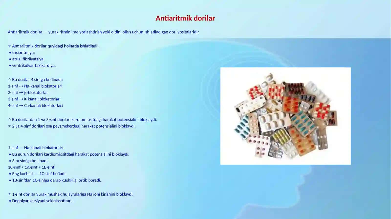 Antiaritmik dorilar 2