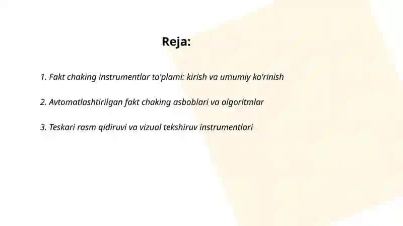 Fakt chaking instrumentlar to'plami 2