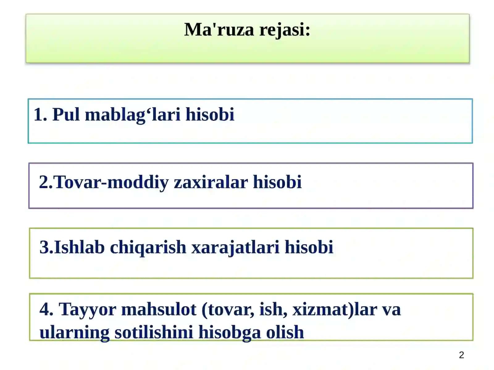 JORIY AKTIVLAR HISOBI 2