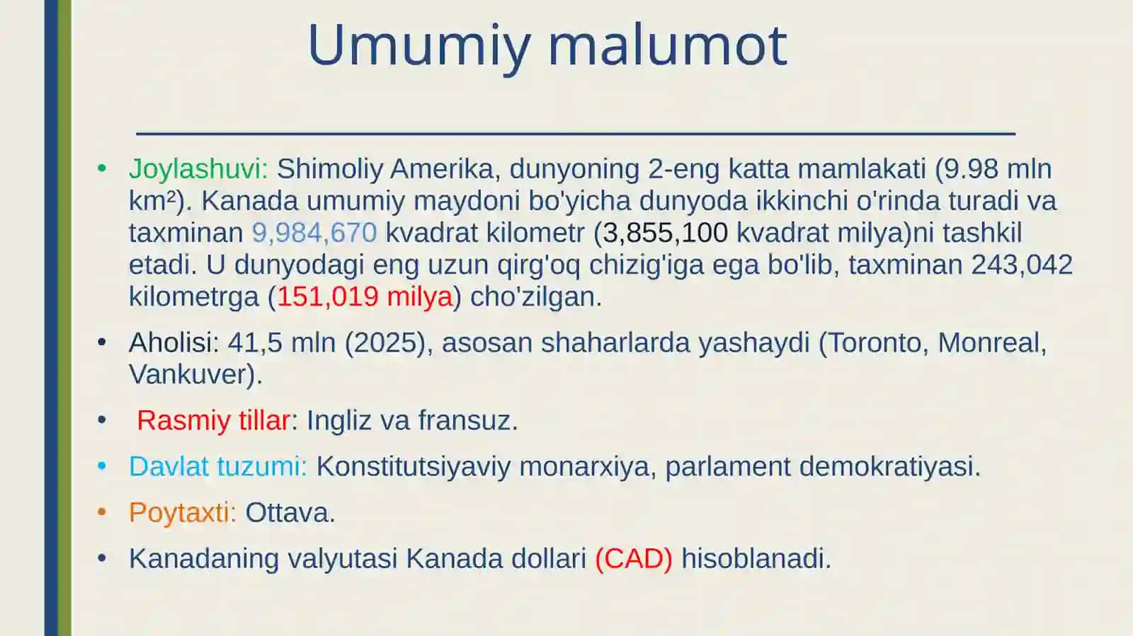 Kanada iqtisodiy tahlili 2