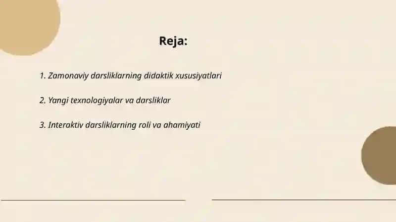 Zamonaviy darsliklar tahlili 2