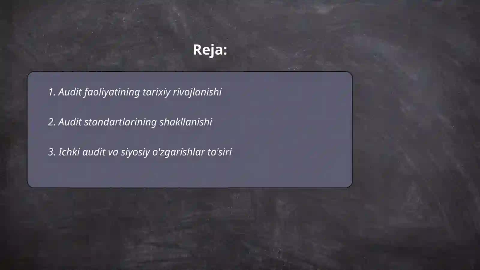 Auditorlik faoliyatining rivojlanish bosqichlari 2