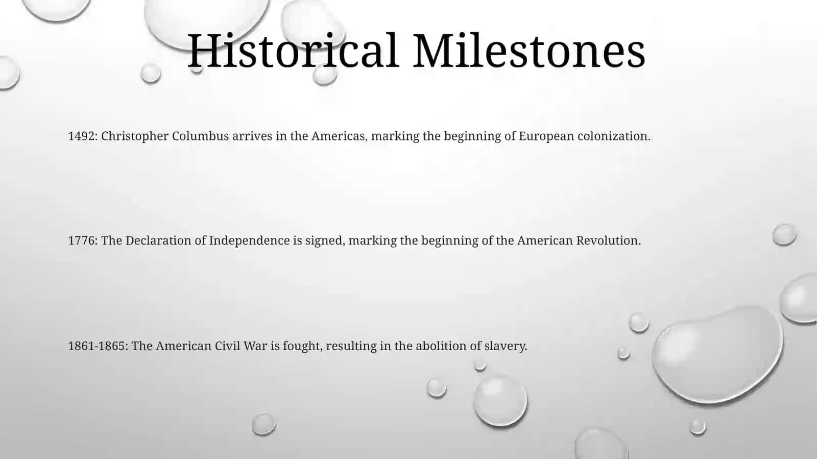 Historical Milestones in the USA 2