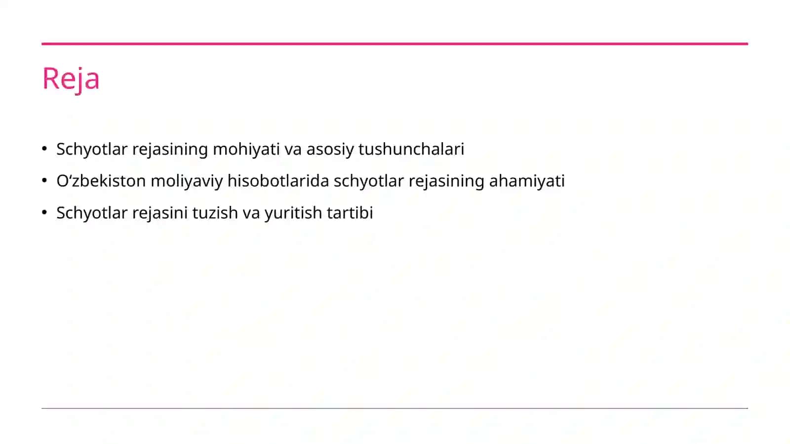 Buxgalteriya hisobining schyotlar rejasi 2