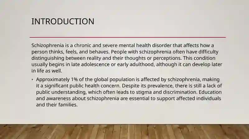 research a mental health disorder schizophrenia 2