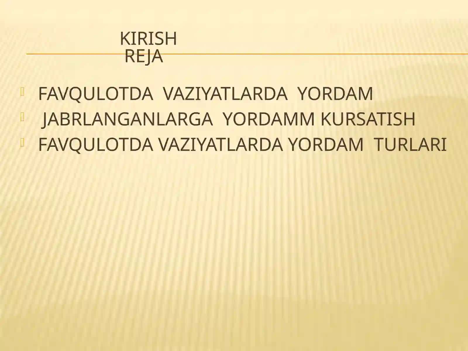 Favqulodda vaziyatlarda yordam 2