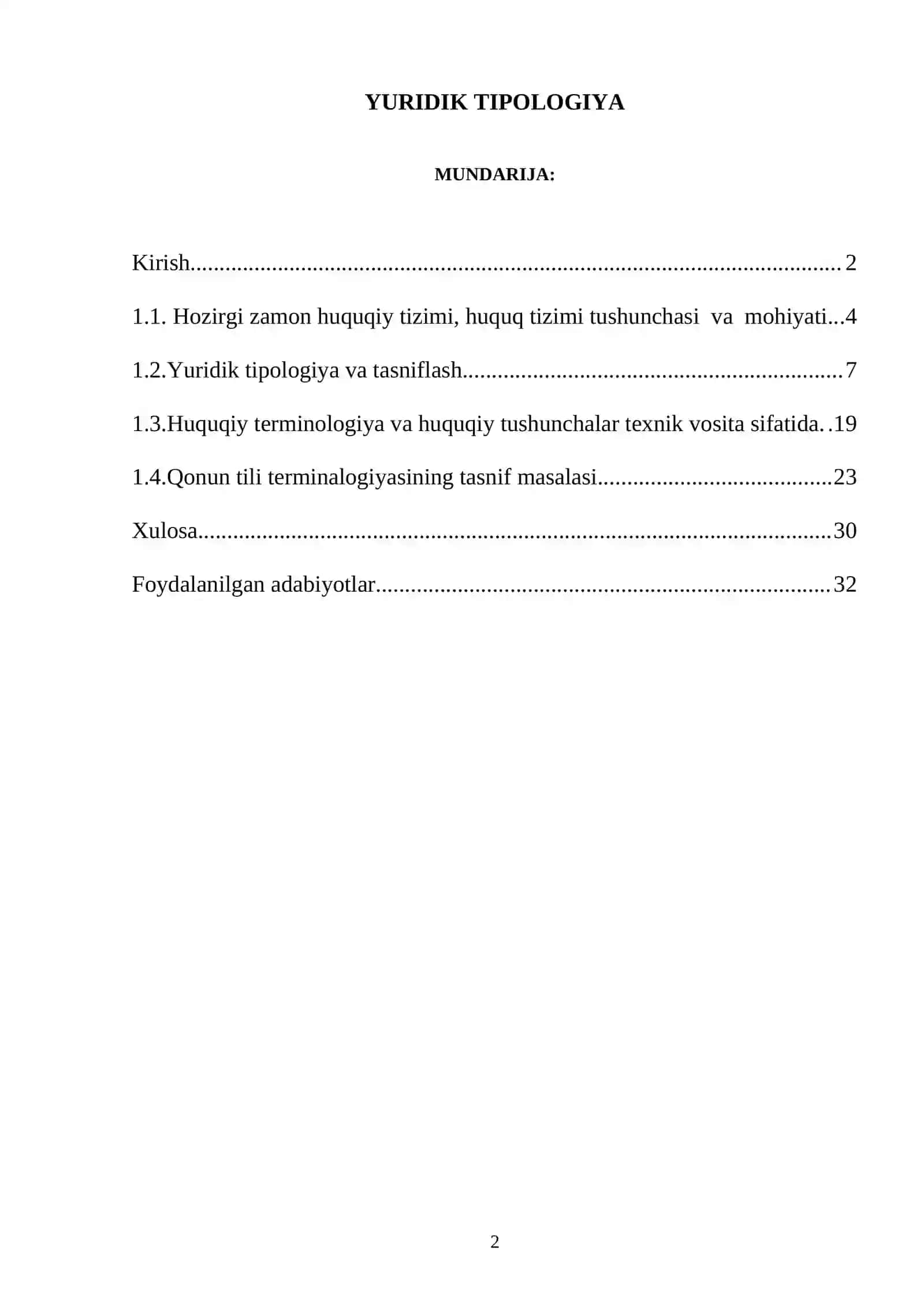 YURIDIK TIPOLOGIYA 2