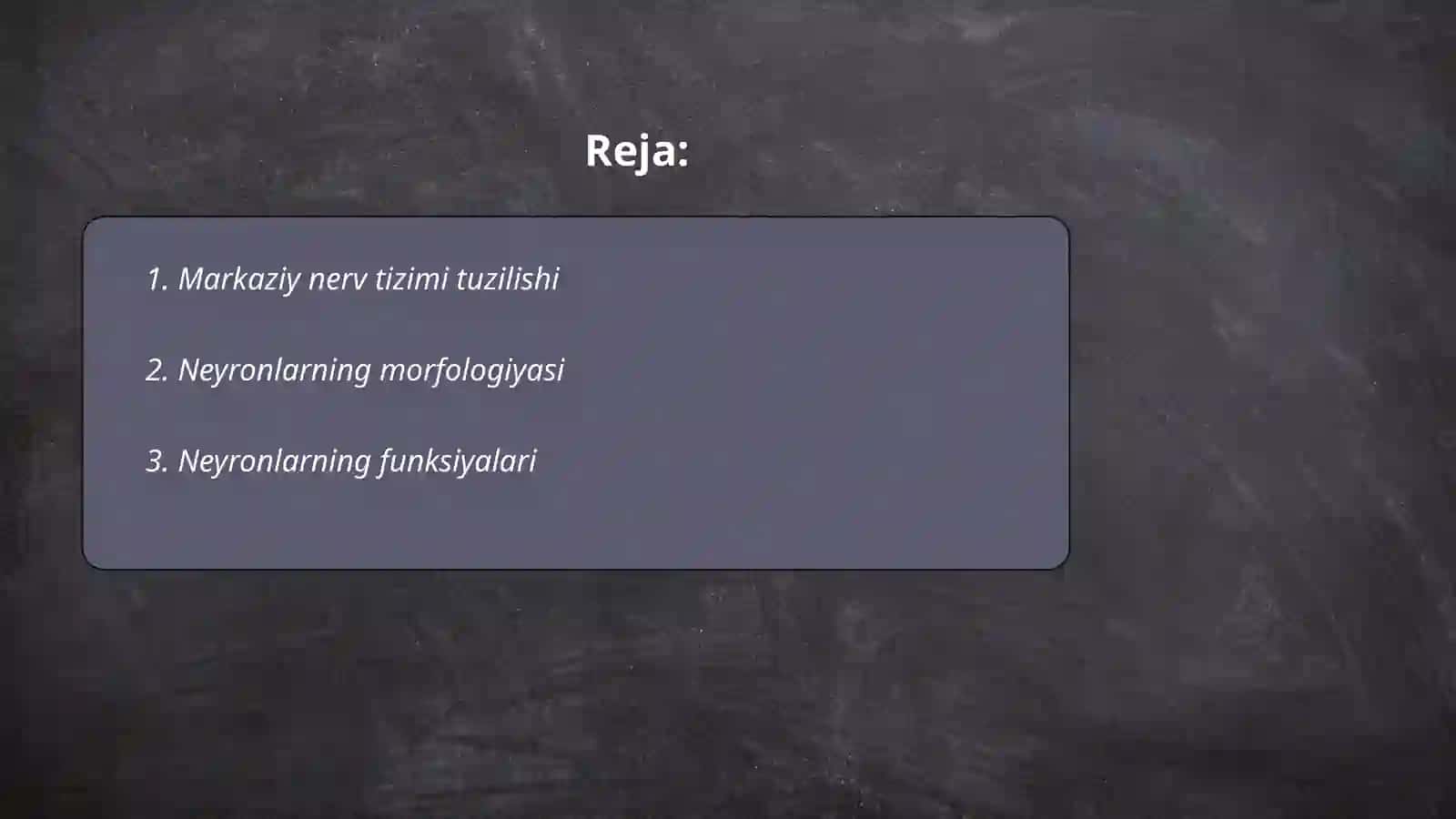 Markaziy nerv tizimi fiziologiyasi 2