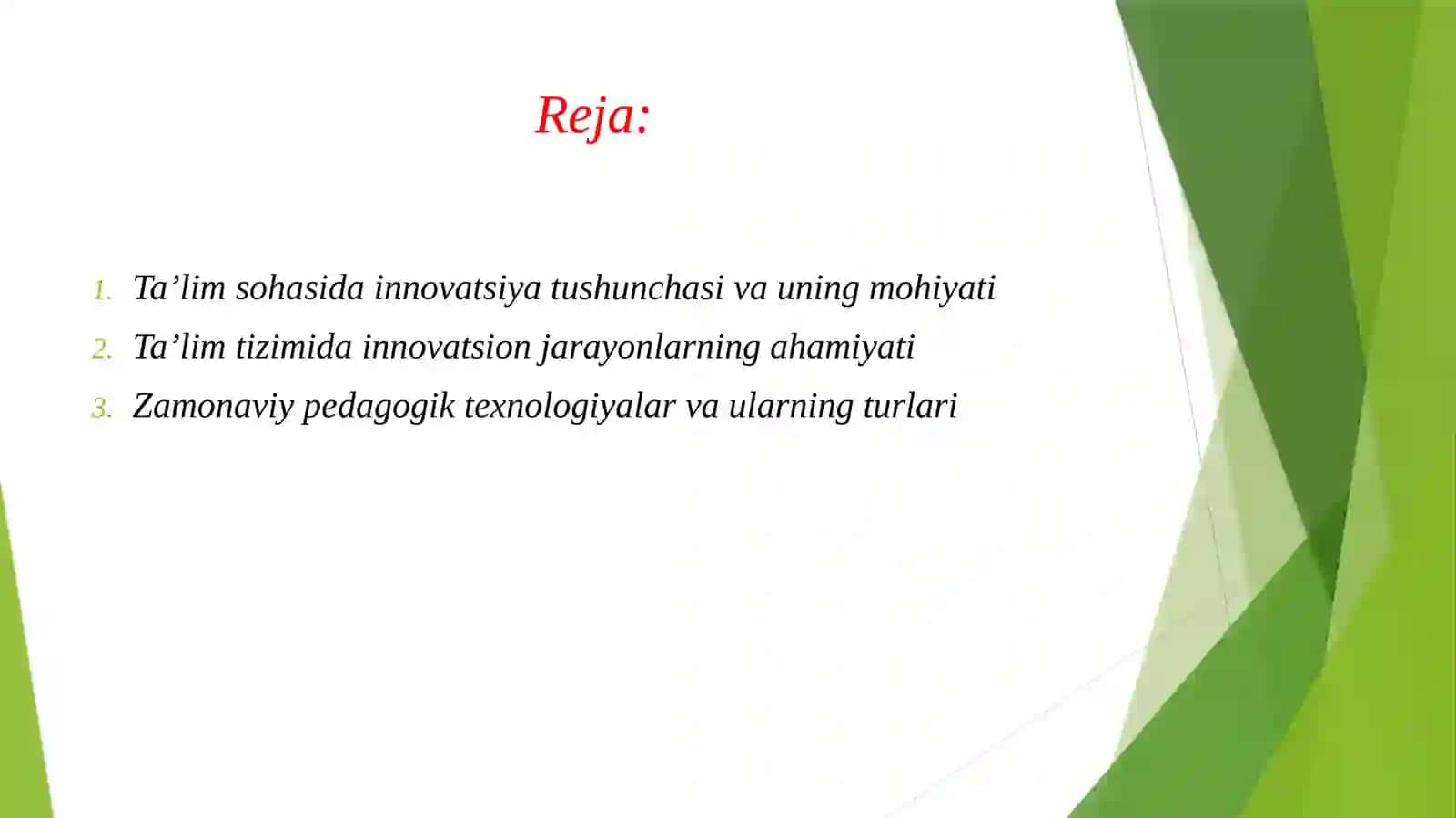 Ta’lim sohasidagi innovatsion jarayonlar 2