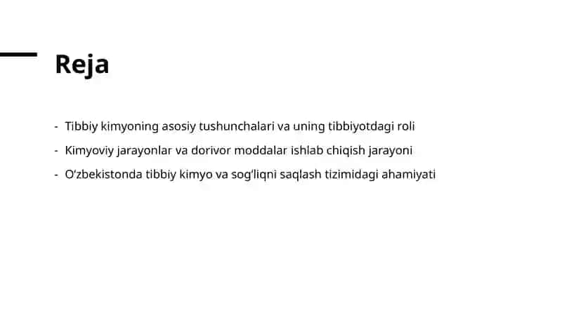 Tibbiy kimyoga kirish 2