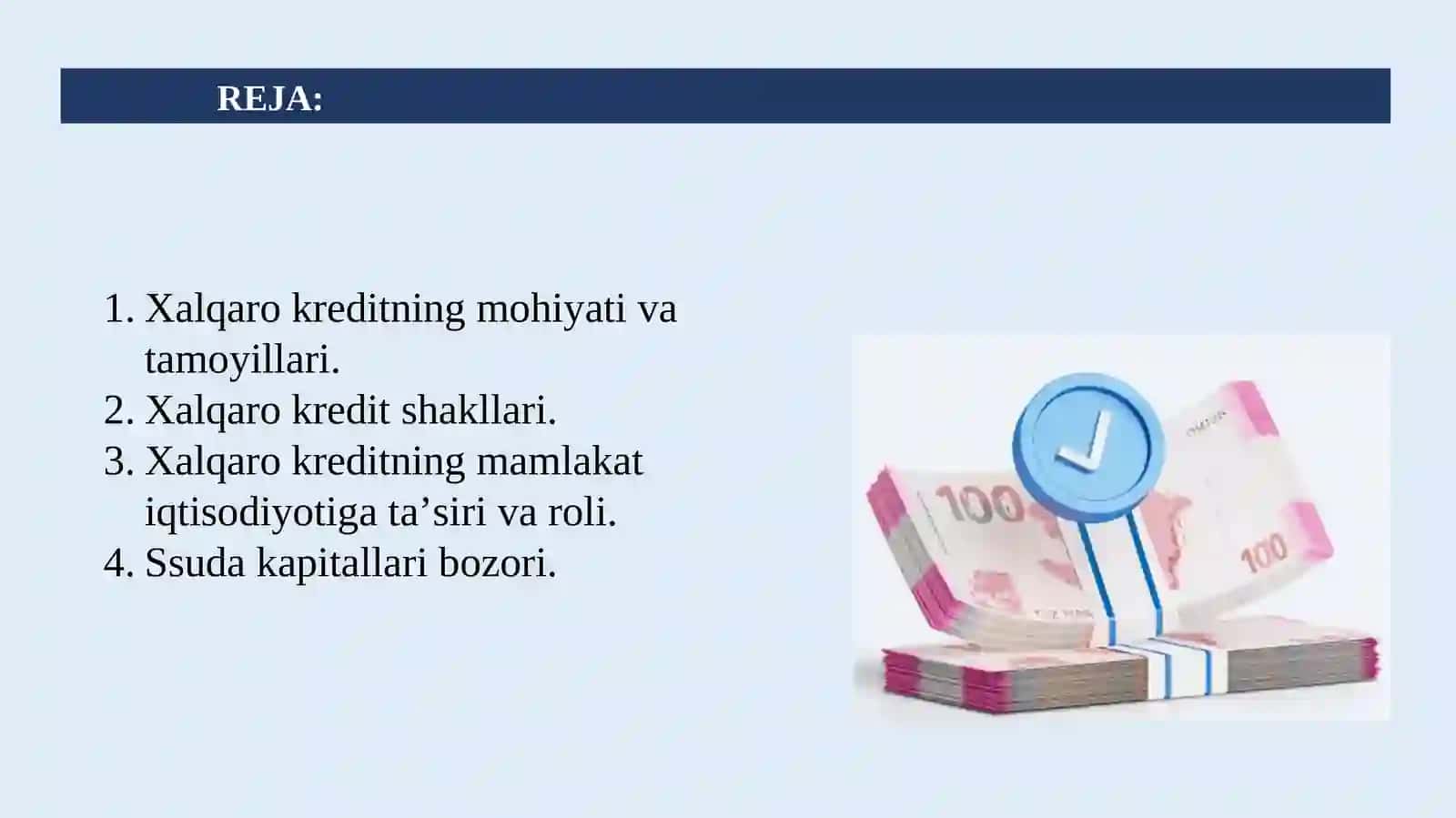 Xalqaro kredit munosabatlari 2