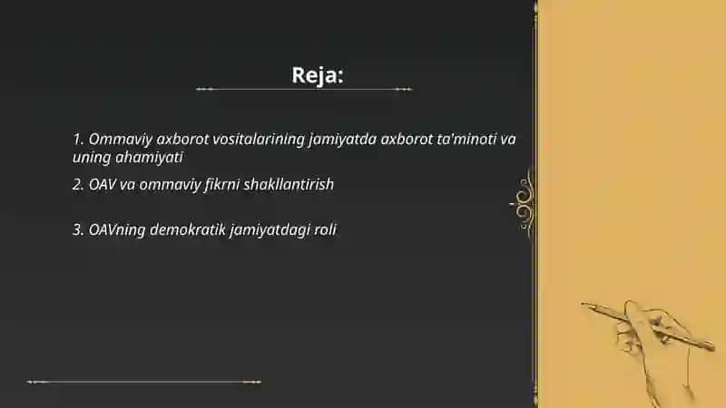 Ommaviy axborot vositalarining jamiyatdagi ahamiyati 2