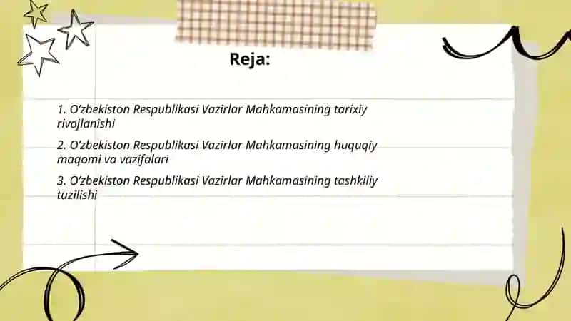 O’zbekiston Respublikasi Vazirlar Mahkamasi 2