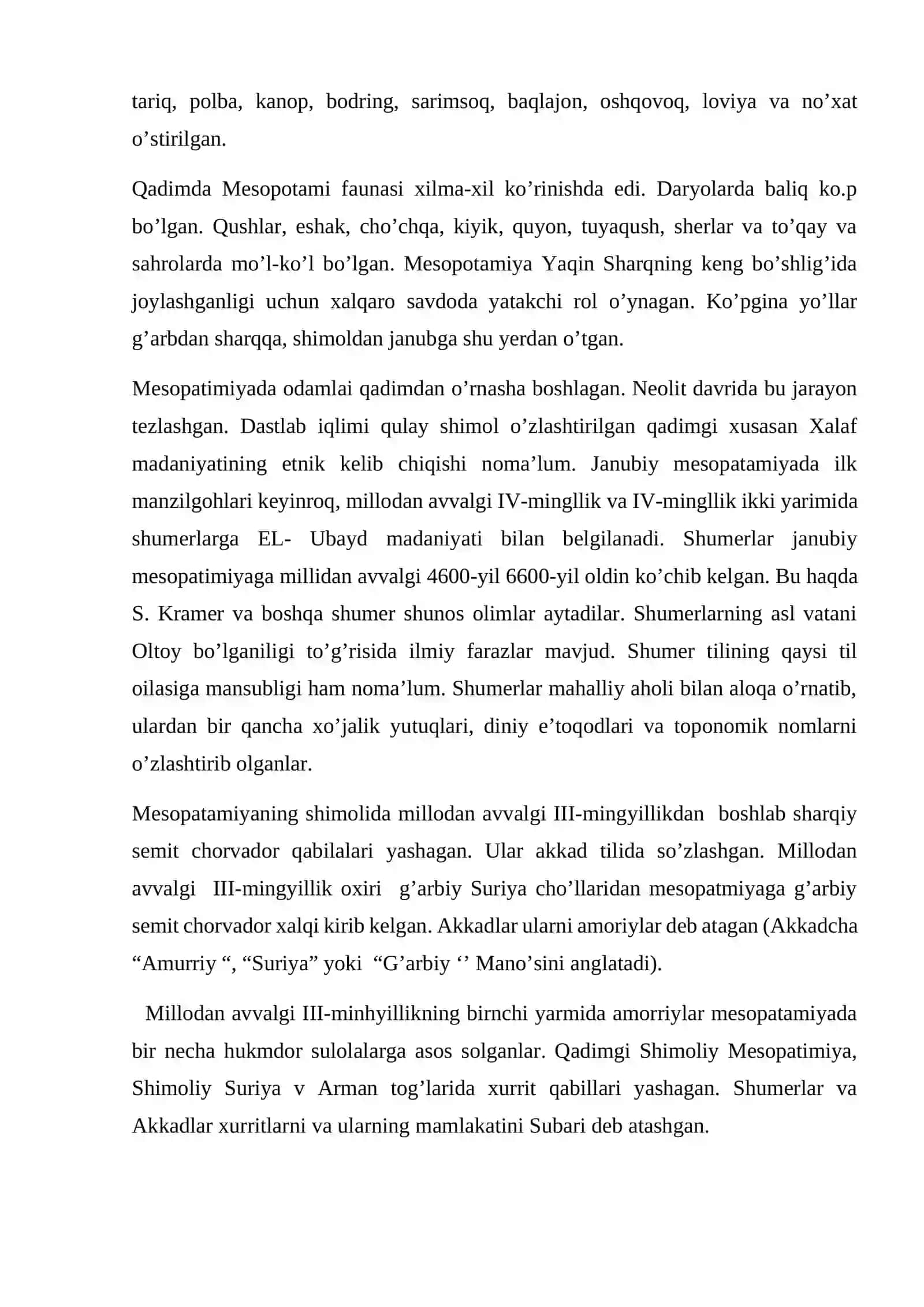 Mesopotamiyaning qadimiy tarixiy manbalari 2
