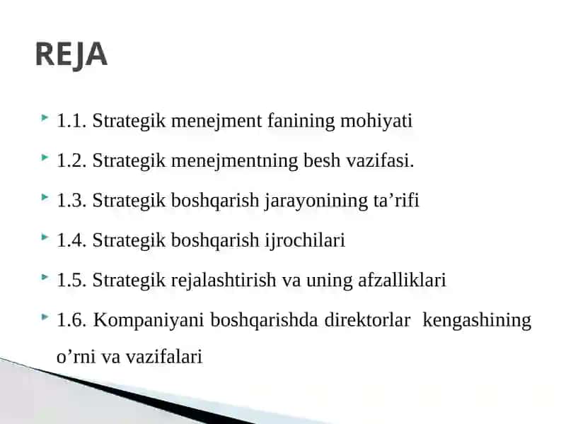 Strategik boshqaruv 2
