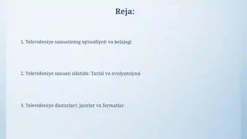 Televideniya - ko'ngilochar sanoat sifatida 2