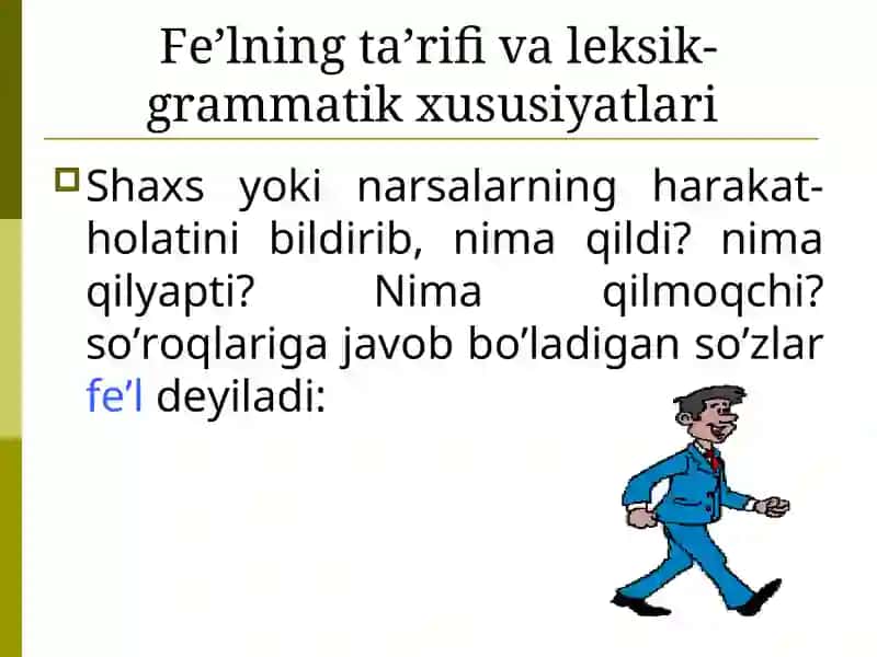 Fe’l So’z Turkumi 2