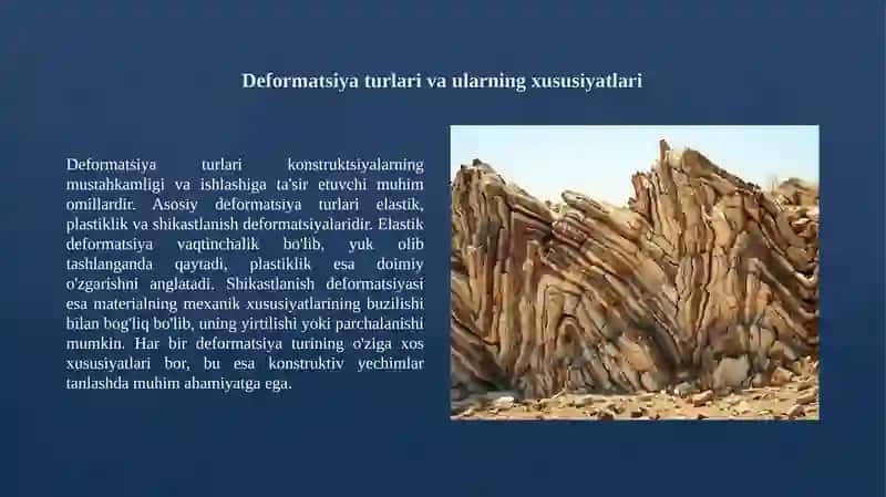 Konstruktsiyalarning deformatsiyasi 2