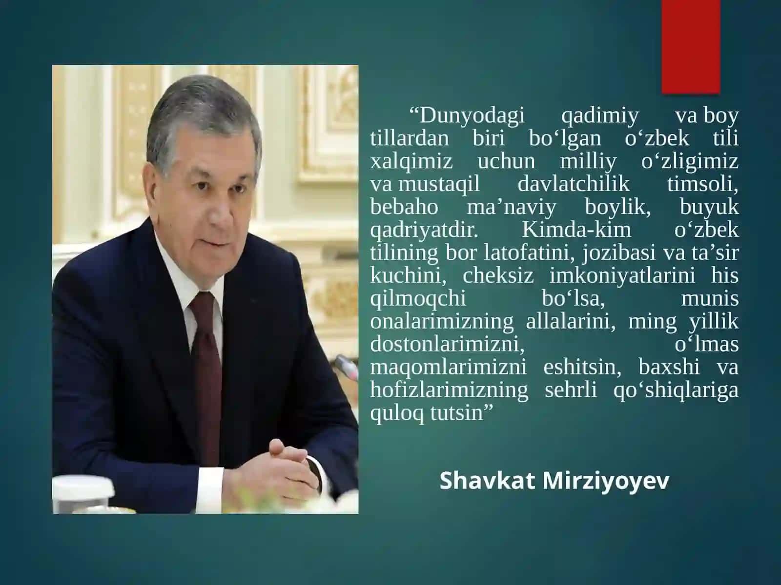 O'zbek tili – milliy o'zligimiz va mustaqil davlatchilik timsoli 2