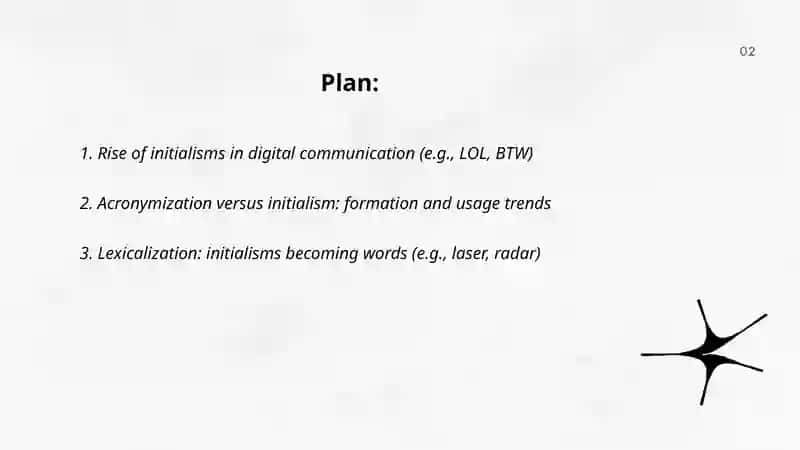 Acronyms and initialisms: trends in abbreviation 2