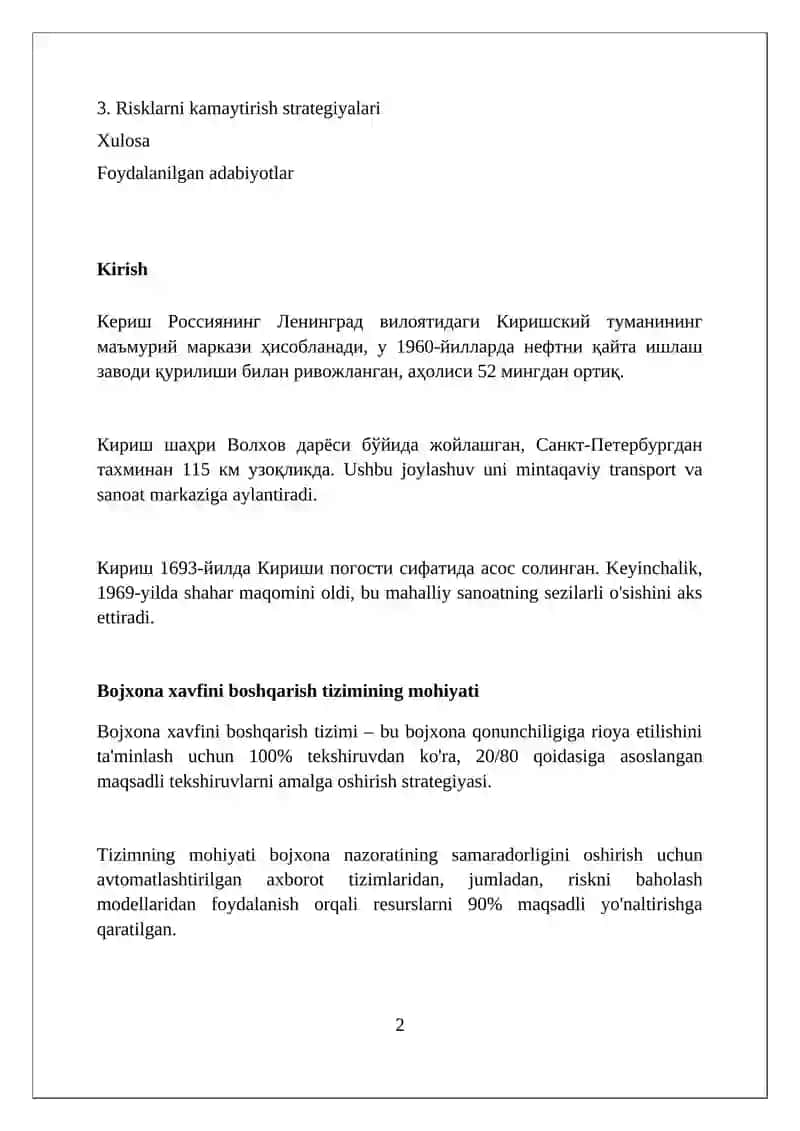 Bojxona xavfini boshqarish tizimi 2