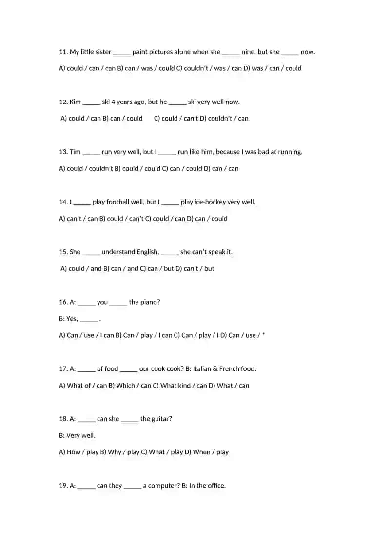 English Language Test 2