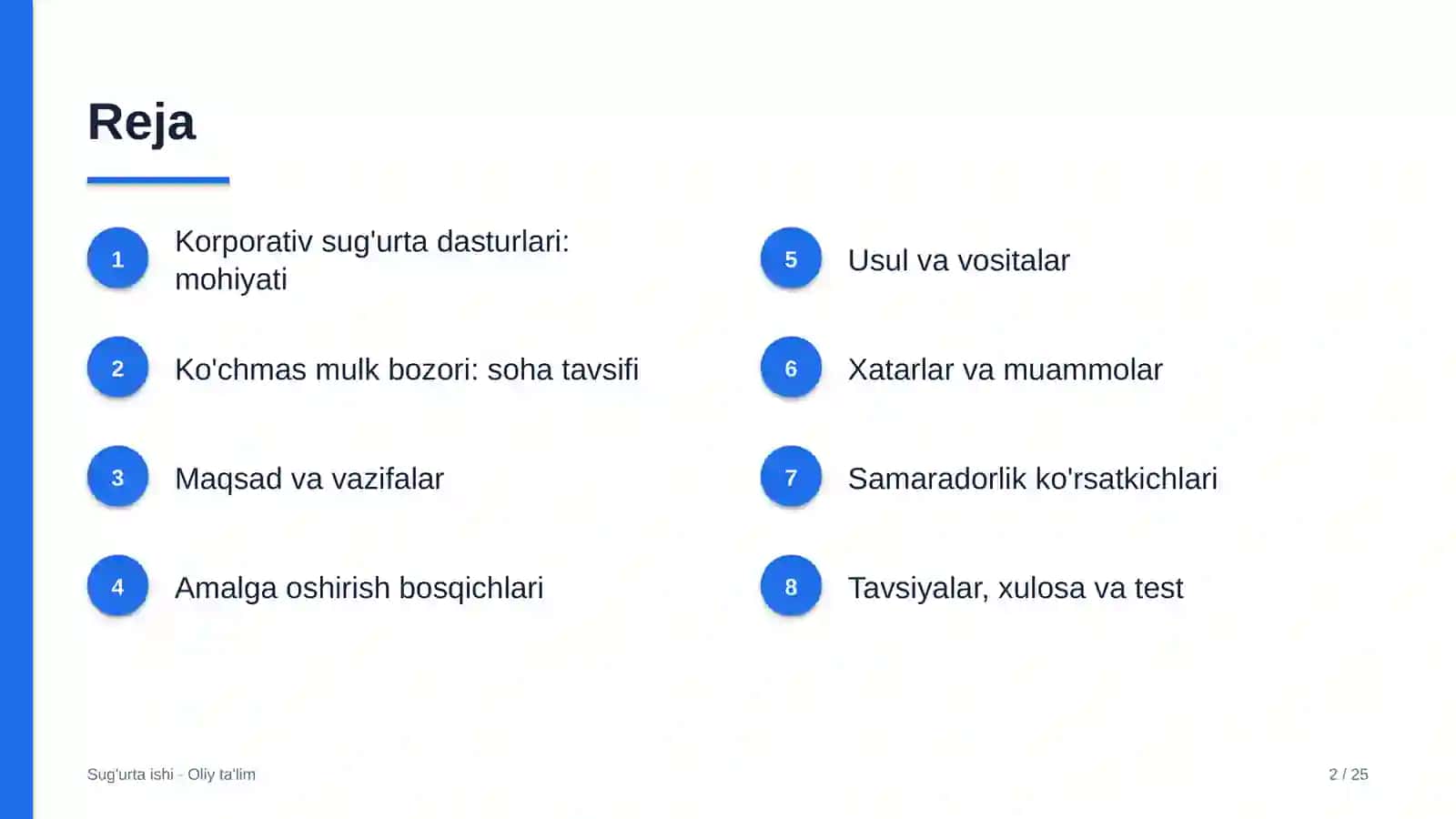 Ko'chmas mulk bozorida korporativ sug'urta dasturlari 2