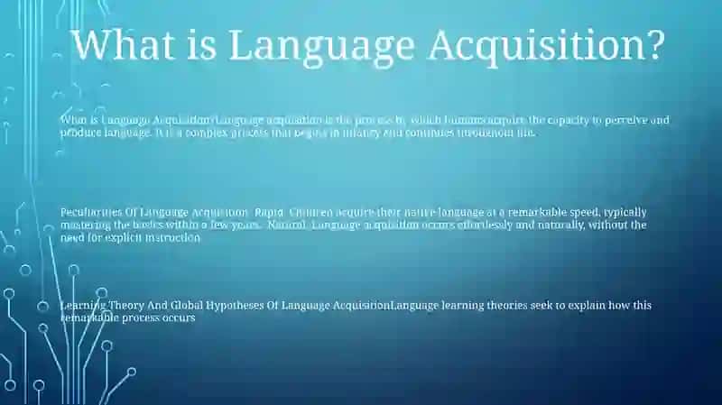 Peculiarities Of Language Acquisition 2