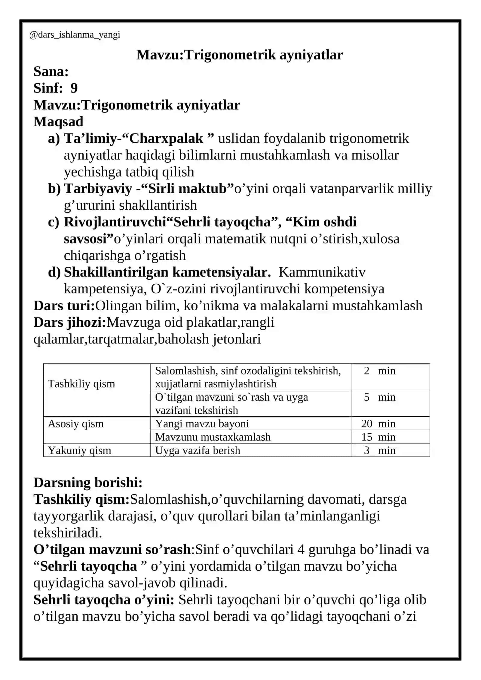 Trigonometrik ayniyatlar 2
