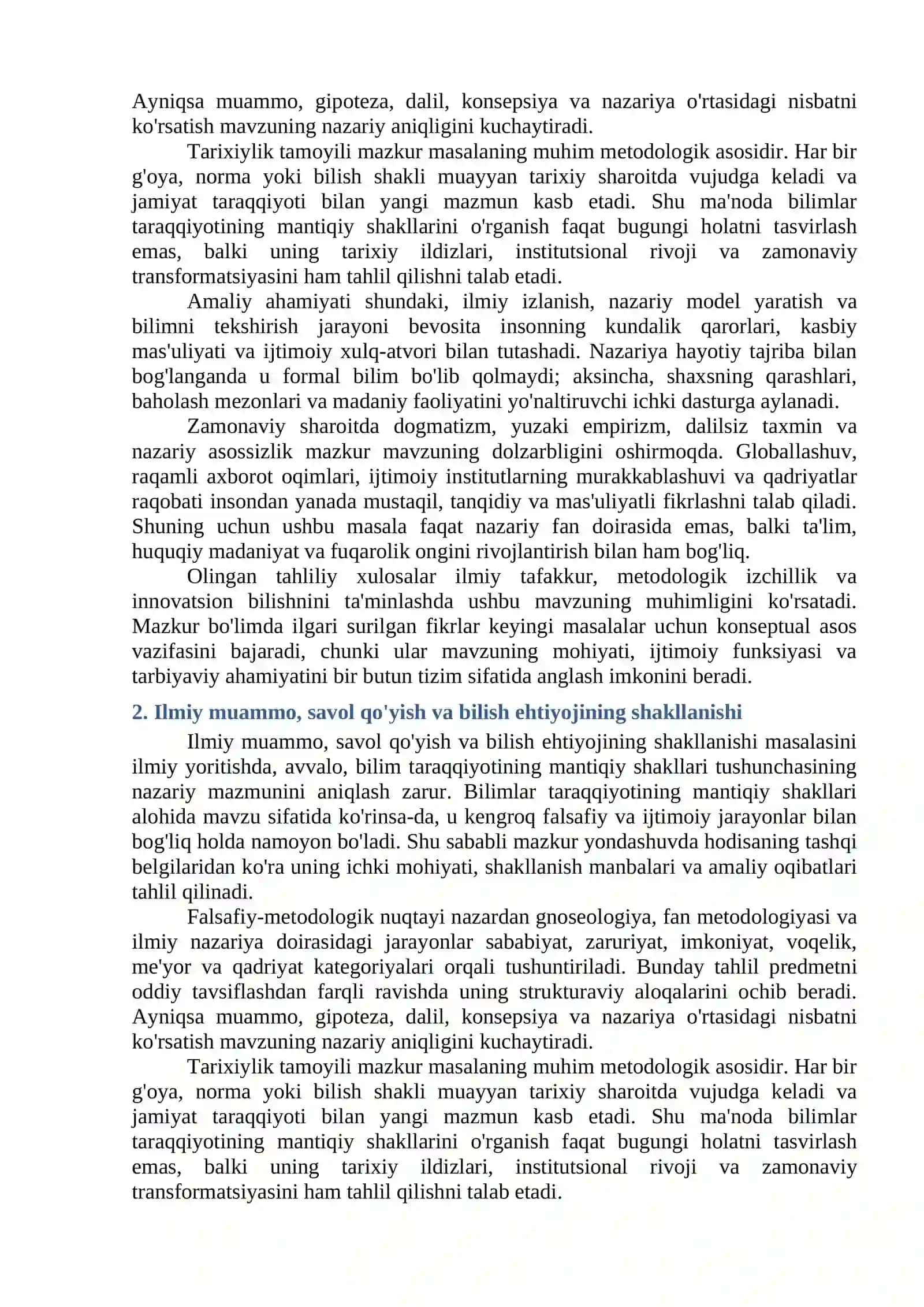Bilimlar Taraqqiyotining Mantiqiy Shakllari 2