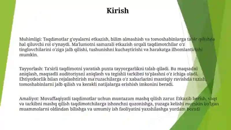 Taqdimot Tayyorlash 2