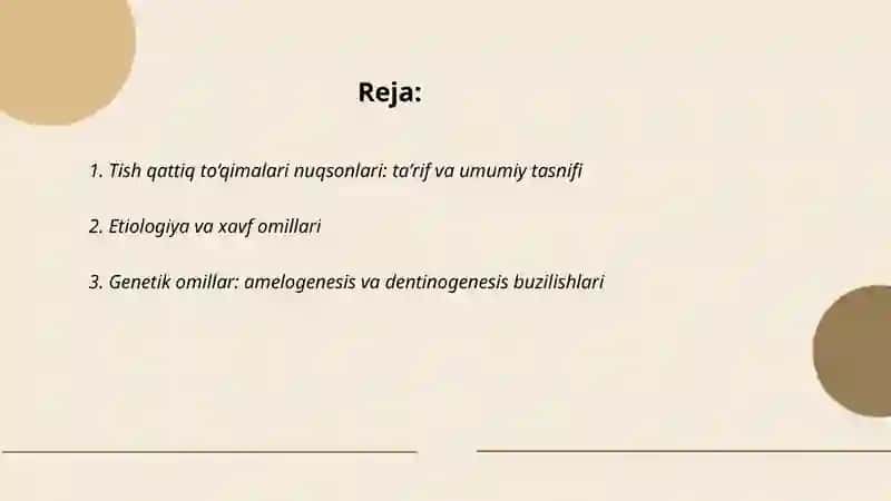 Tish qattiq to‘qimalari nuqsonlari 2