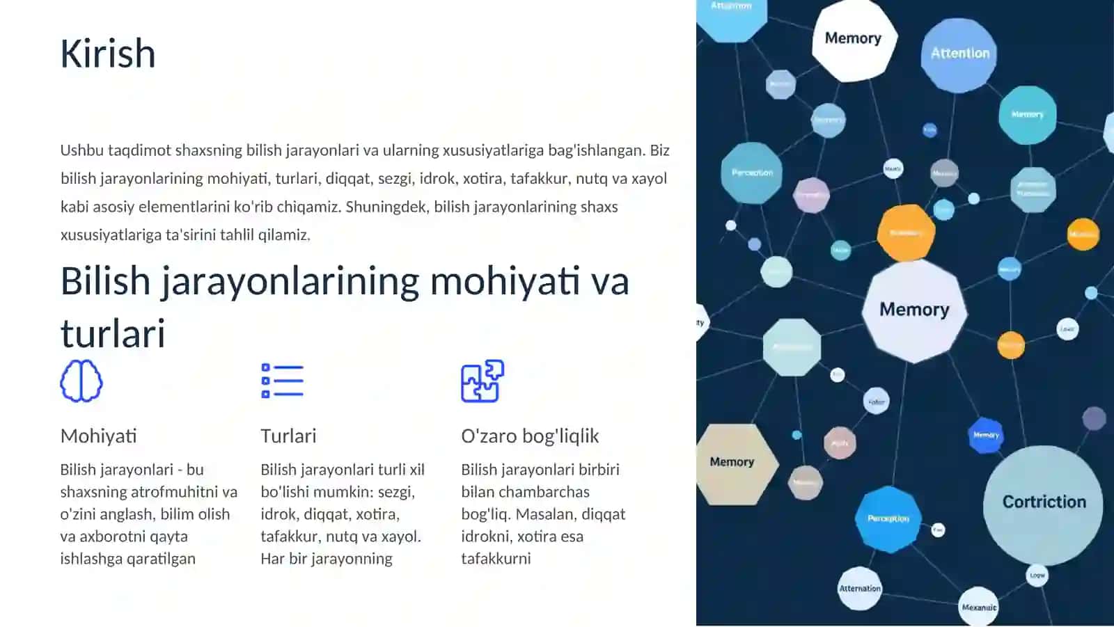 Bilish jarayonlari va xususiyatlari 2