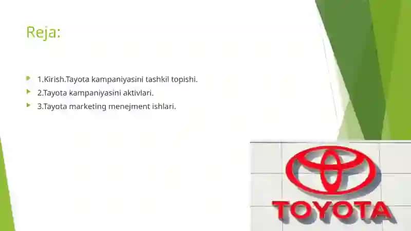 Tayota Motor Kampaniyasi 2