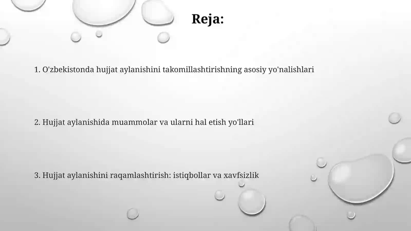 O'zbekiston Respublikasida hujjatchilikning takomillashuvi 2