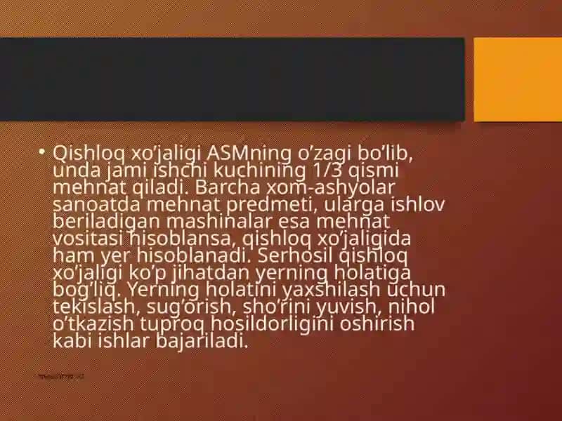 O’zbekiston qishloq xo’jaligi 2