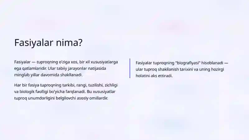 Fasiyalar va ularning ahamiyati 2