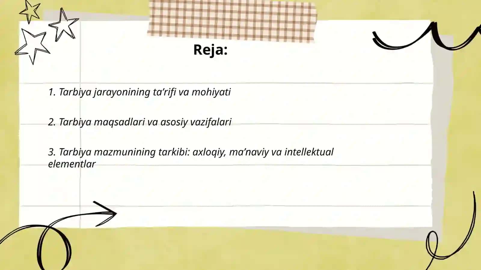 Tarbiya jarayoning mazmuni VA mohiyati 2